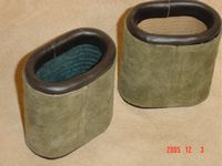 Leather Dice Cups, Oval Green Suede