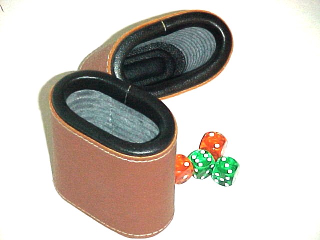 Dice Cups Oval Brown